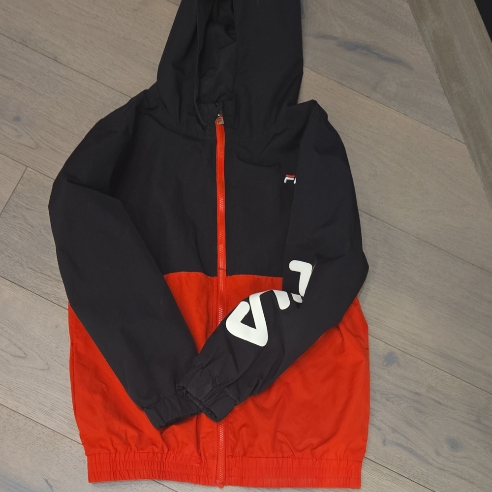 Fila boys Red and Black wind zip jacket